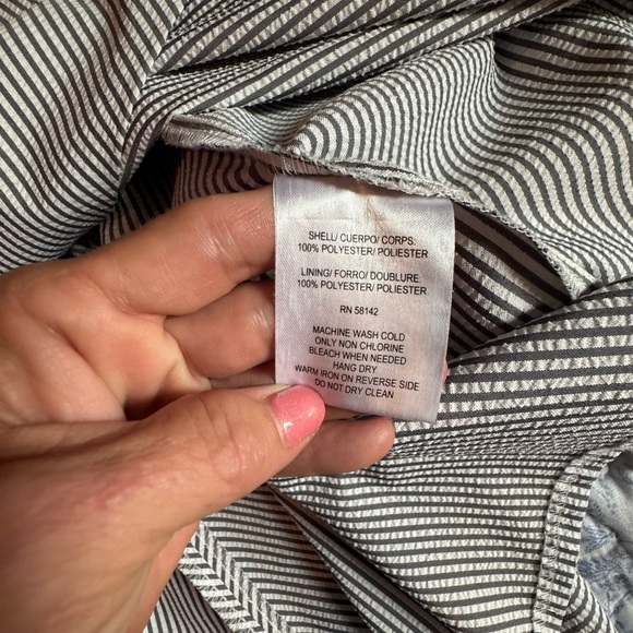 London Times Black and White Striped Dress - Picture 6 of 6